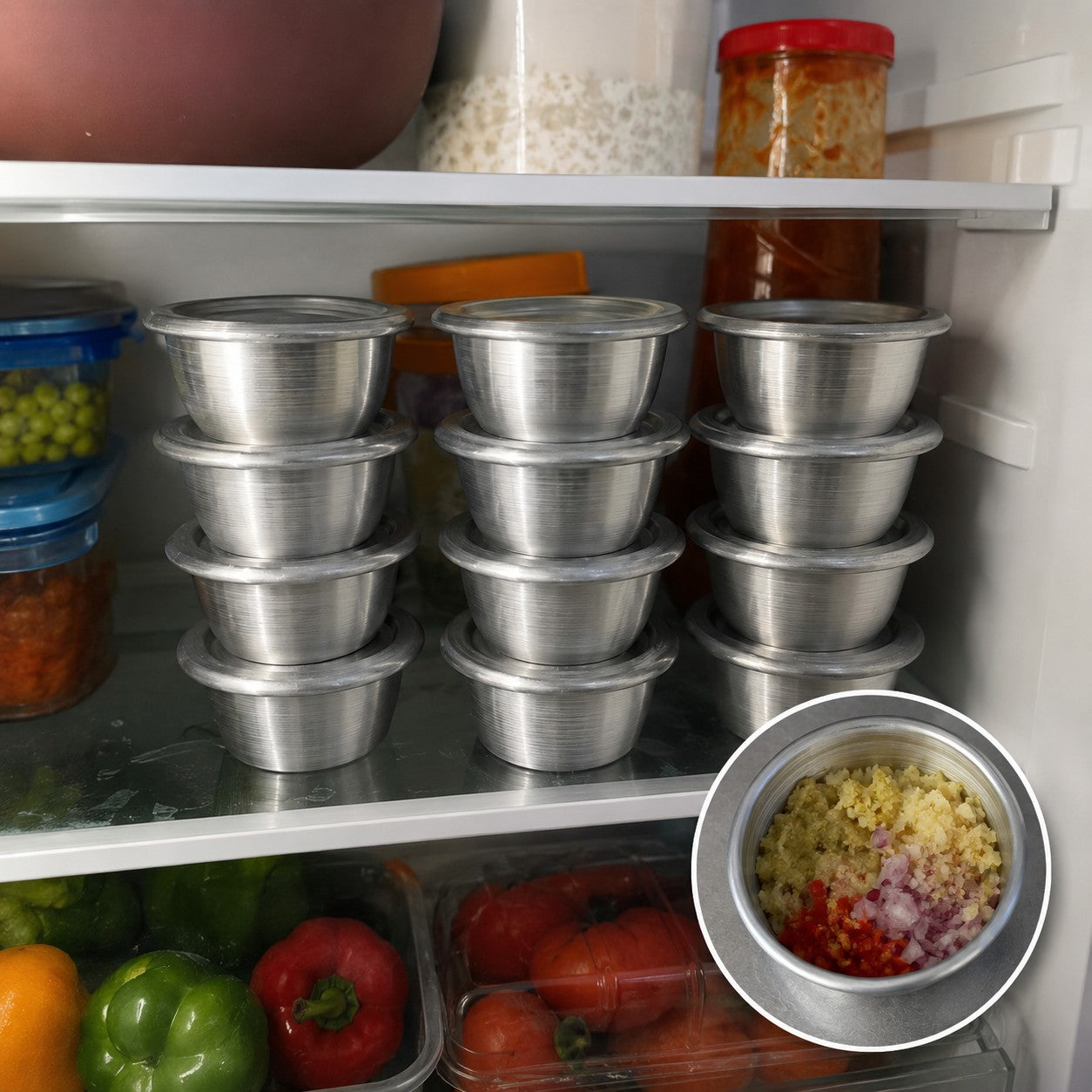 Contenants Aluminium avec Couvercles – Pour pâtes, placali, condiments & cuisson vapeur