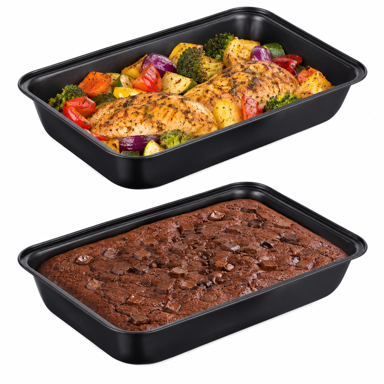 CONTENANT DE CUISSON À FOUR RECTANGULAIRE EN ACIER AU CARBONE